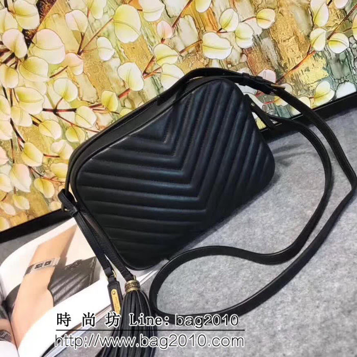 YSL聖羅蘭 冠軍產品 最新v格南非原版皮 鏈條斜挎包 57700-1  YAS1096
